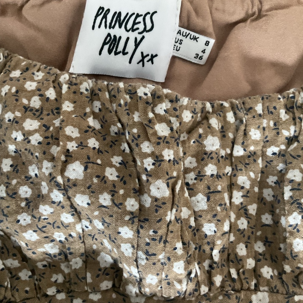 Princess Polly Tan Floral Dress - Picture 2 of 2